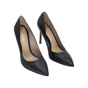 Sam Edelman Hazel Pointed Toe Pumps Black Leather Size 9M
